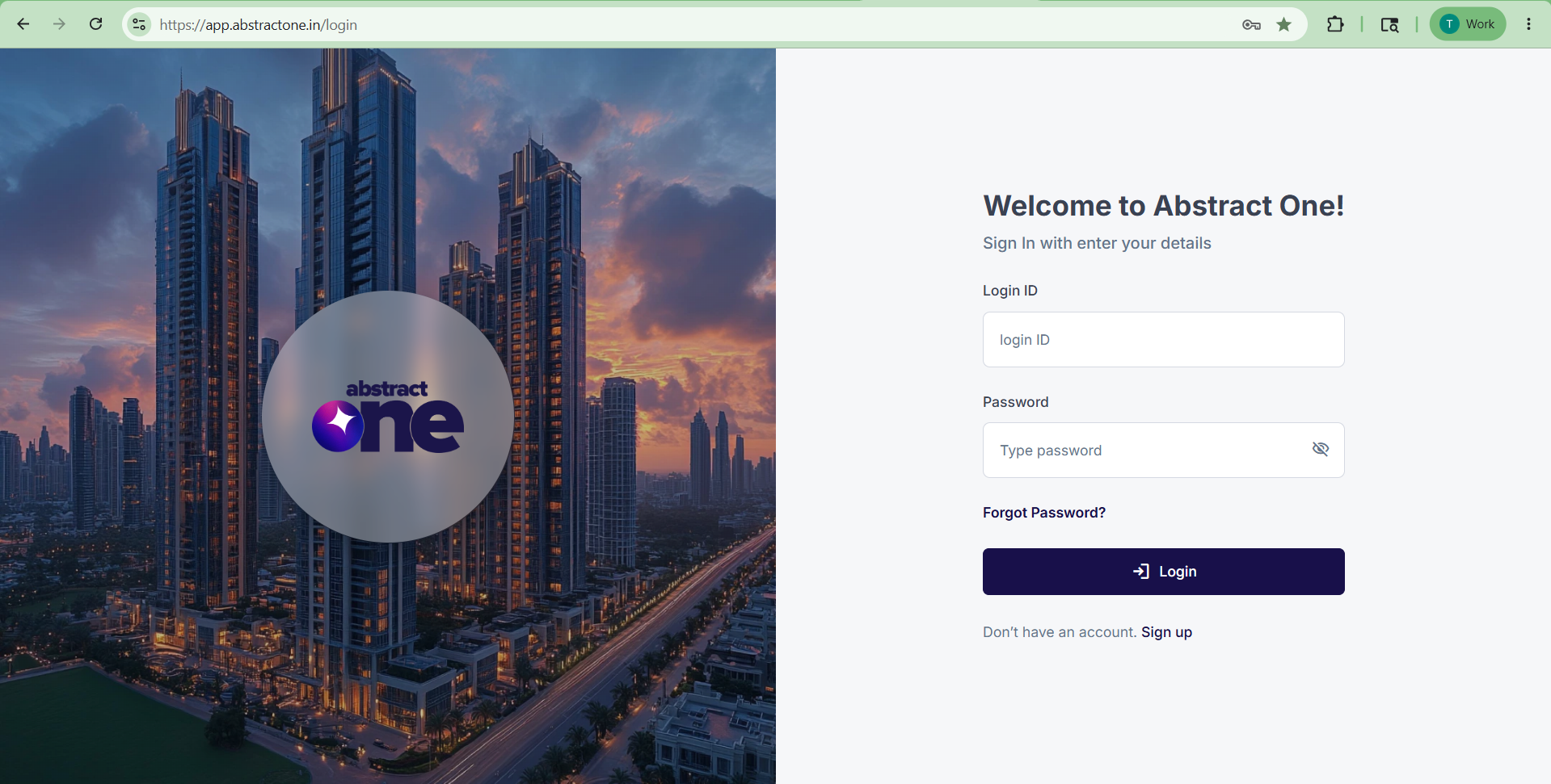 Login Page - Abstract One